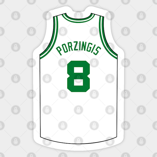 Kristaps Porzingis Boston Jersey Qiangy Sticker by qiangdade